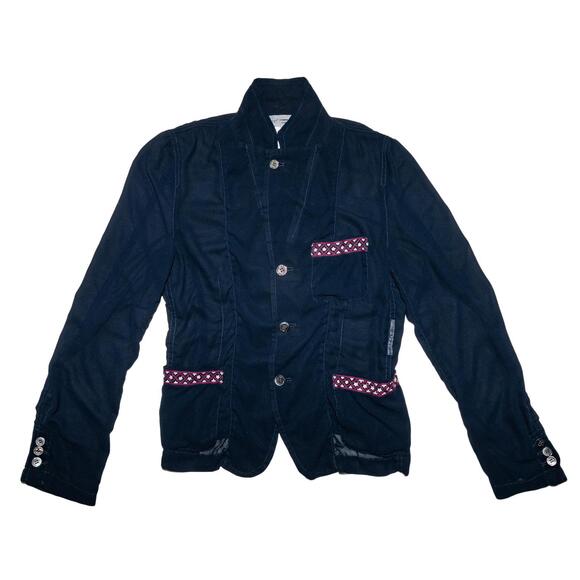 Jupe by Jackie for Comme Des Garcons See Through Navy Jacket